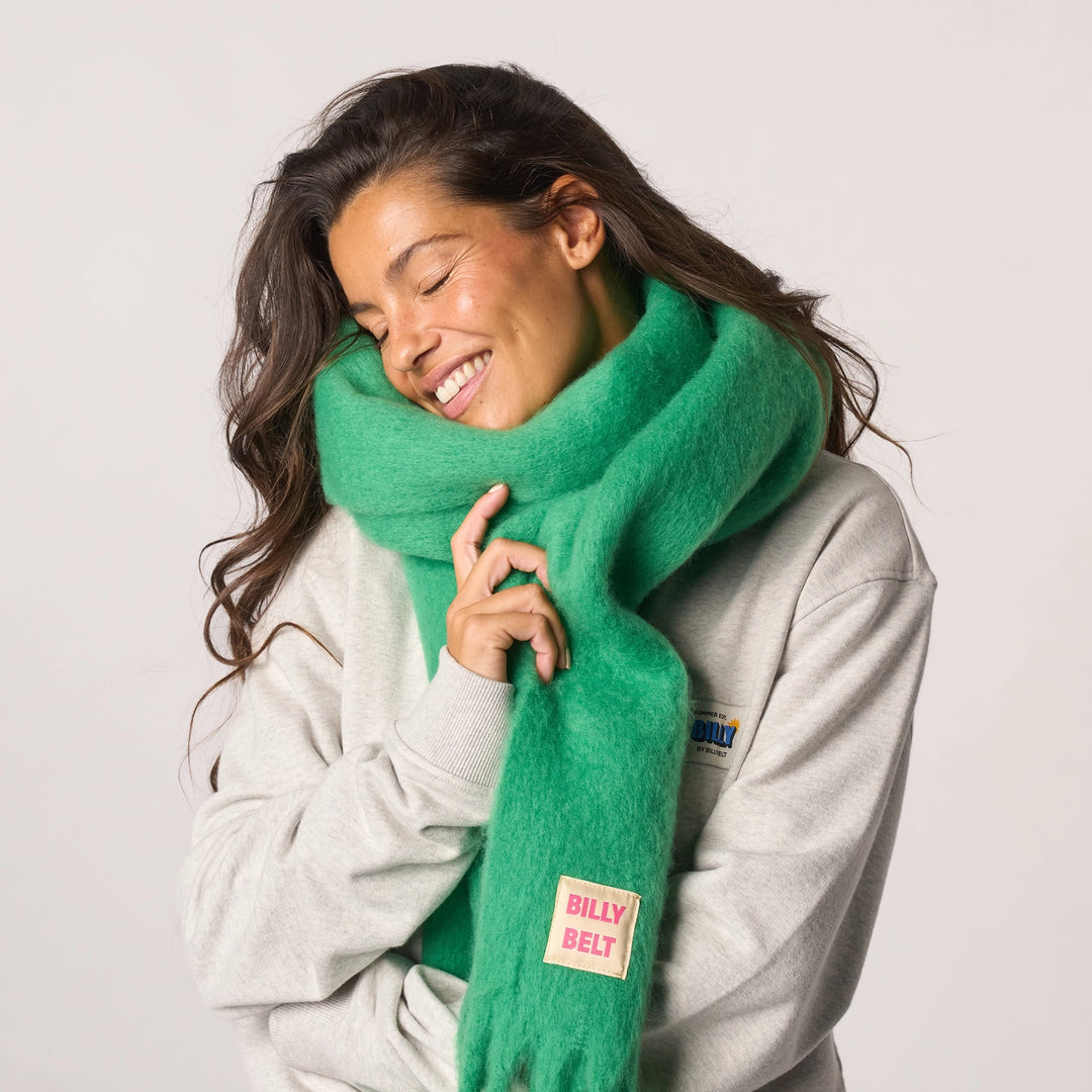 Bright Green Oversized Scarf