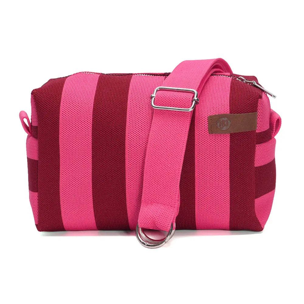 Raspberry Stripe Crossboby Bag