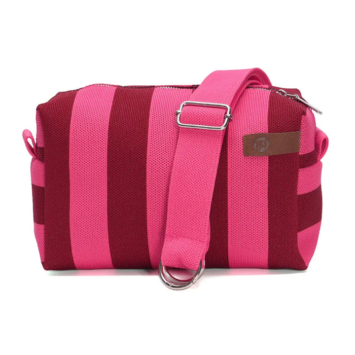 Raspberry Stripe Crossboby Bag