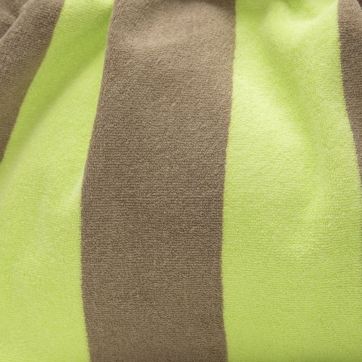 LIME &amp; TAUPE Stripe Clutch Bag