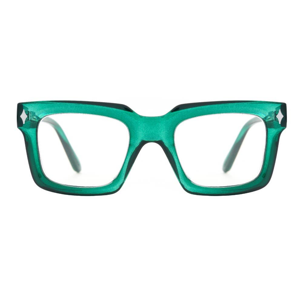 Ryan Simkhai | MAREN | Transparent Green | Blue Light-reading glasses-LNH Edit