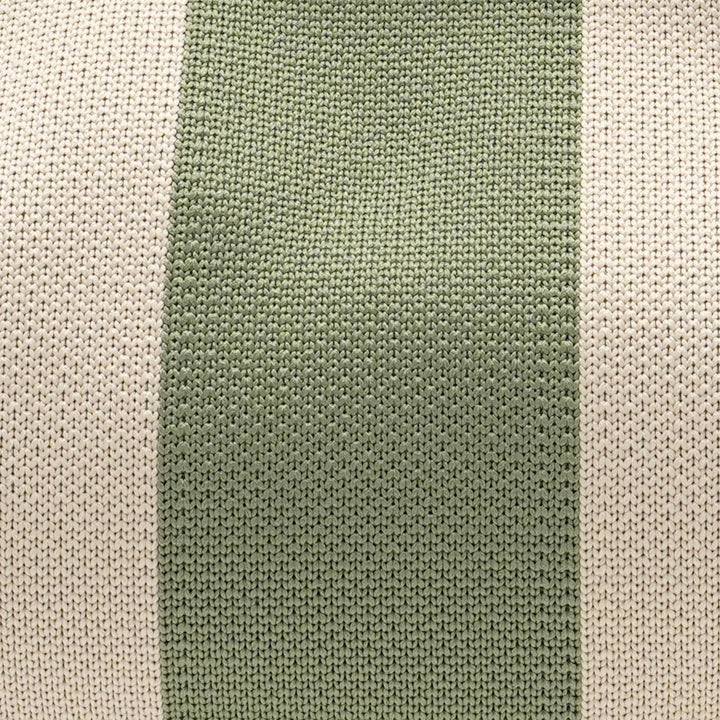 CREAM &amp; GREEN Stripe Clutch Bag