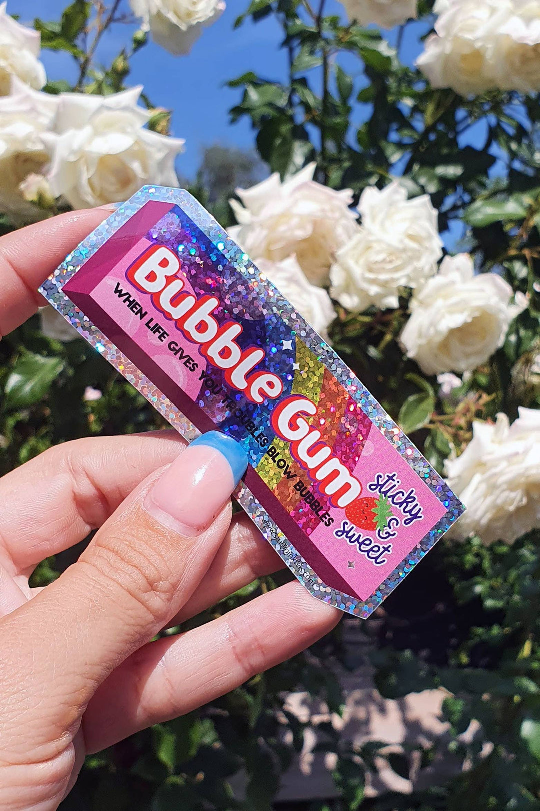 Glitter sticker Bubblegum