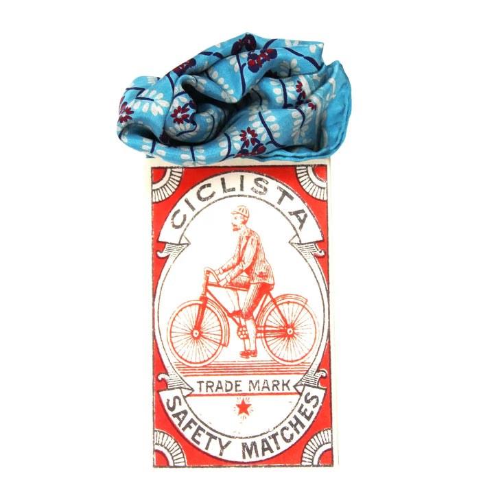 Silk Mini Albertine Turquoise scarf