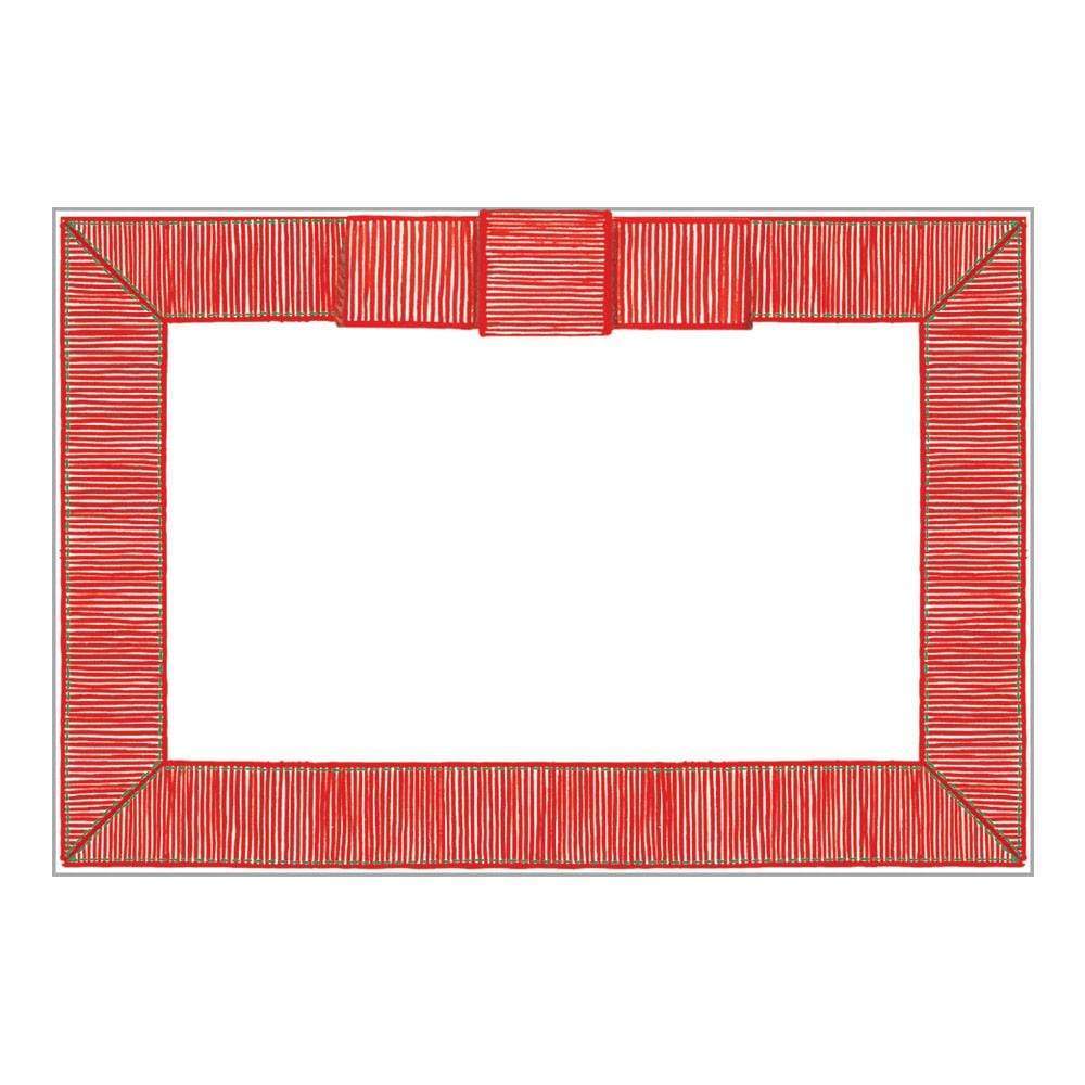 Ribbon Border Place Cards in Red - 8 Per Package-Place Cards-LNH Edit