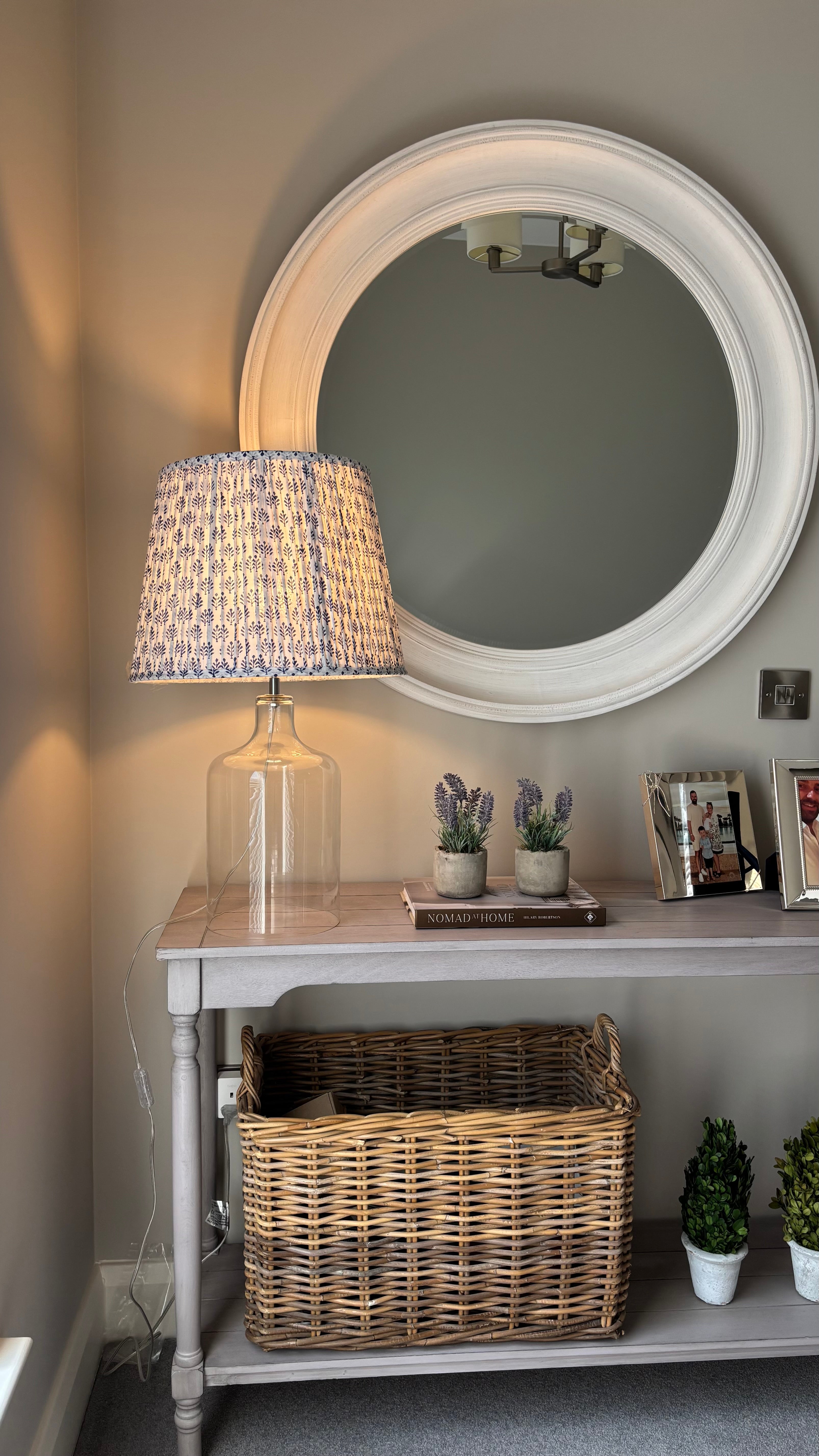 Sofia Blue Empire Pleated Lampshade - LNH Edit
