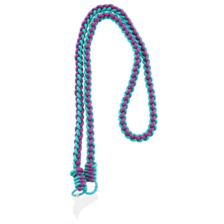 TURQ &amp; PURPLE ROPE LONG PHONE CHAIN