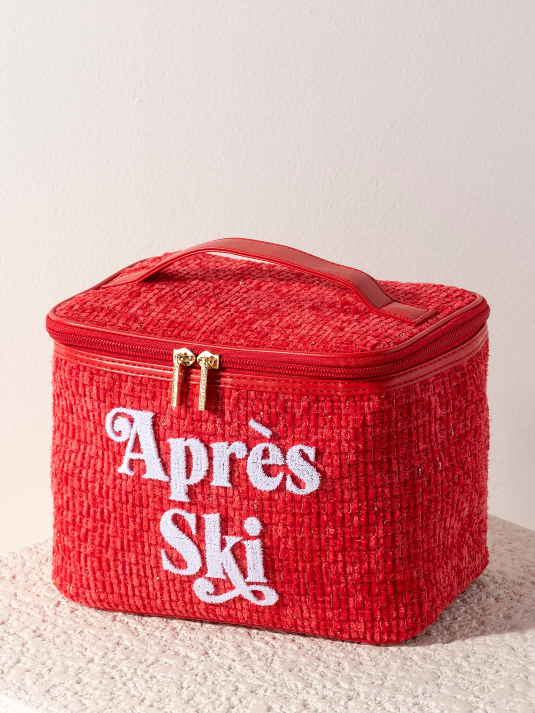 "APRES SKI" COSMETIC CASE, RED