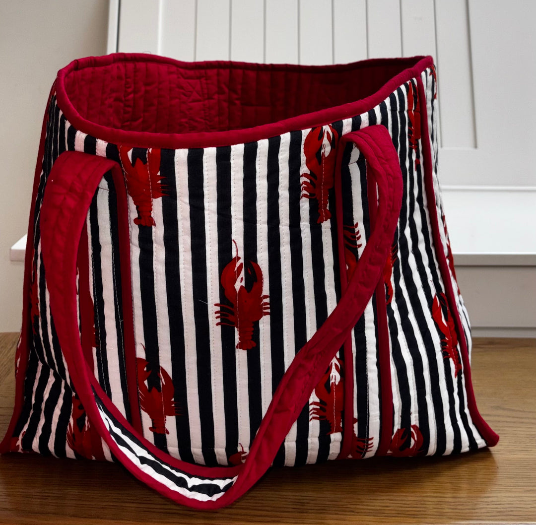Stripe lobster Tote