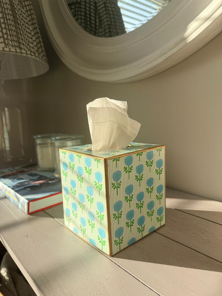 Marigold Stripe Tissue Box Cover