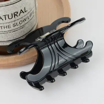 Black 2.95'' Acetate Hair Claw Clip, Eco-Friendly