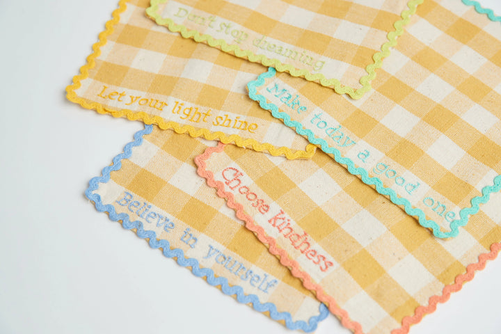Handwoven Positive Vibes Lunchbox Napkins