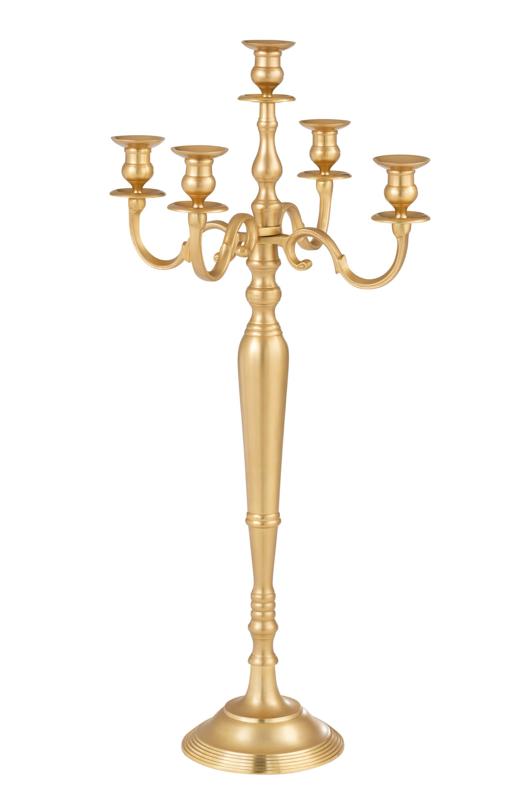 Five Arms Gold Candlestick-Candle Holders-LNH Edit