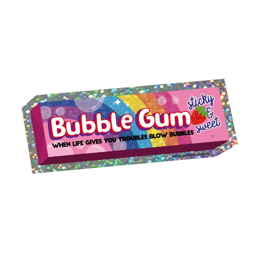 Glitter sticker Bubblegum