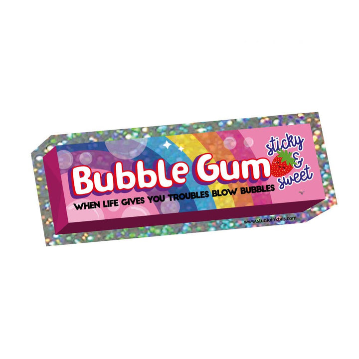 Glitter sticker Bubblegum