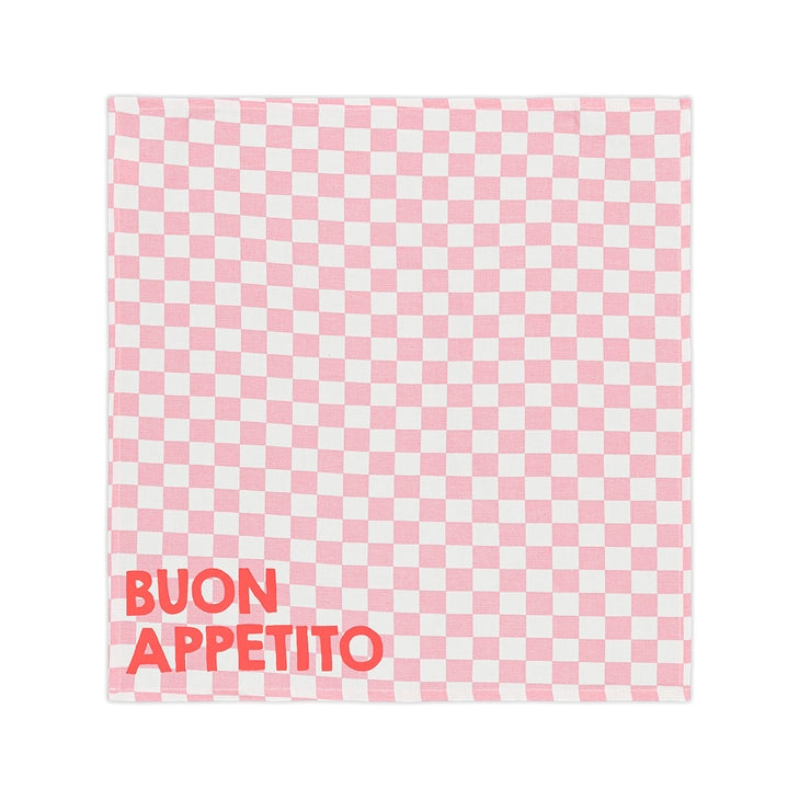 Buon Appetito napkin pink Set of 4-Napkins-LNH Edit