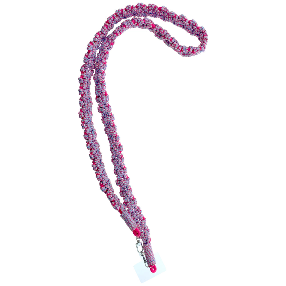 PINK &amp; BLUE ROPE LONG PHONE CHAIN