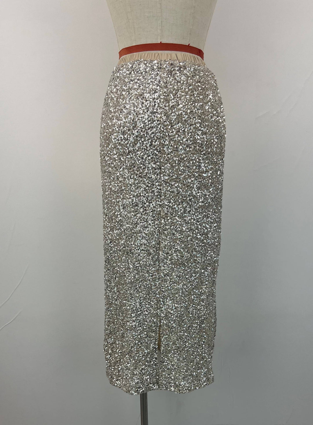 Beige Sequined skirt