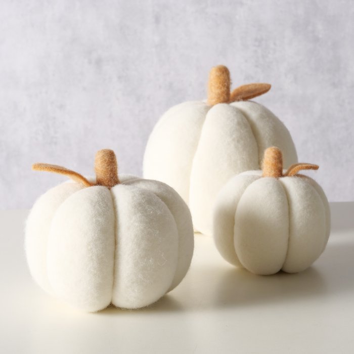 White Pumpkin set of 3