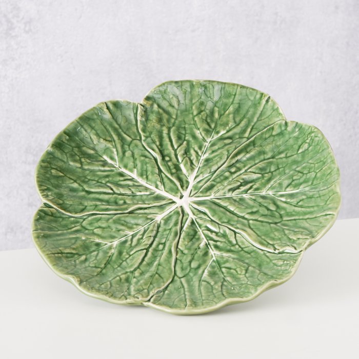 Green Cabbage Plate, Set of 2