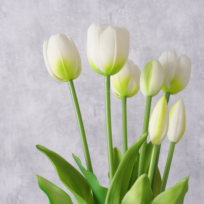 Faux White Tulip Stem