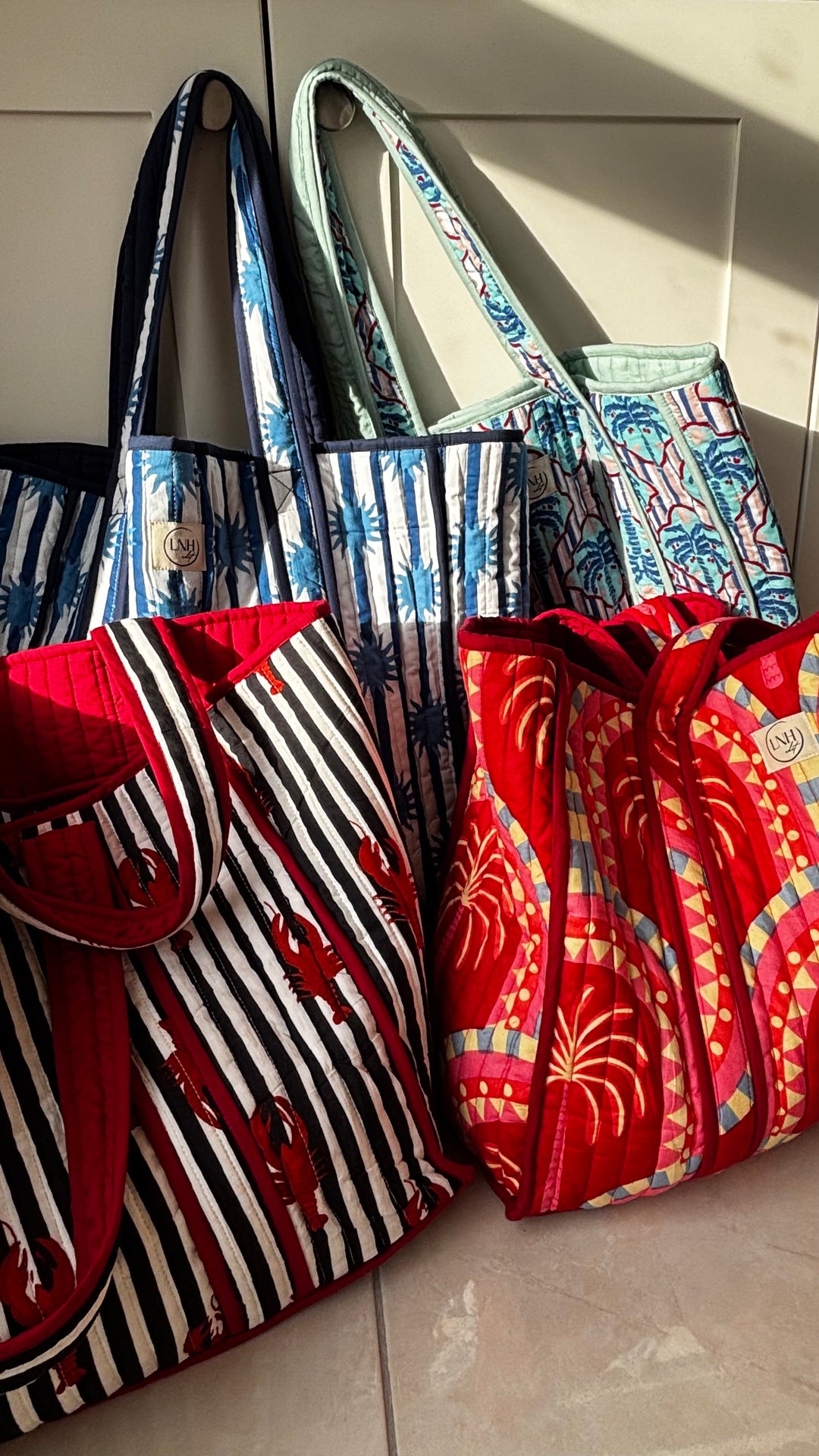 Stripe lobster Tote