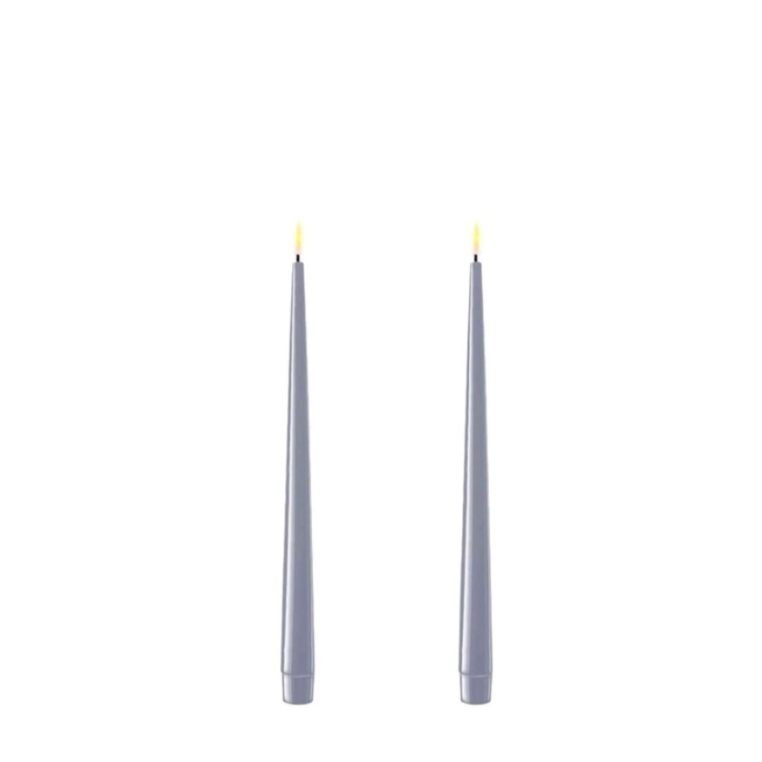 Dust Blue LED Dinner Candle, 2,2 x 28 cm