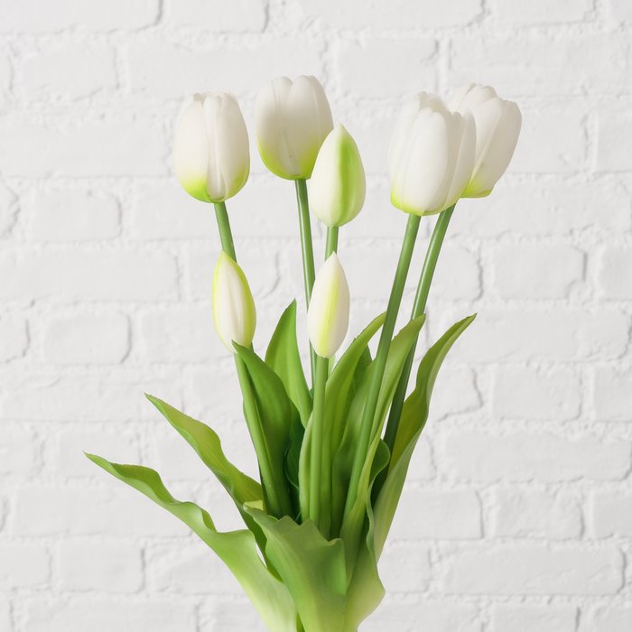 Faux White Tulip Stem