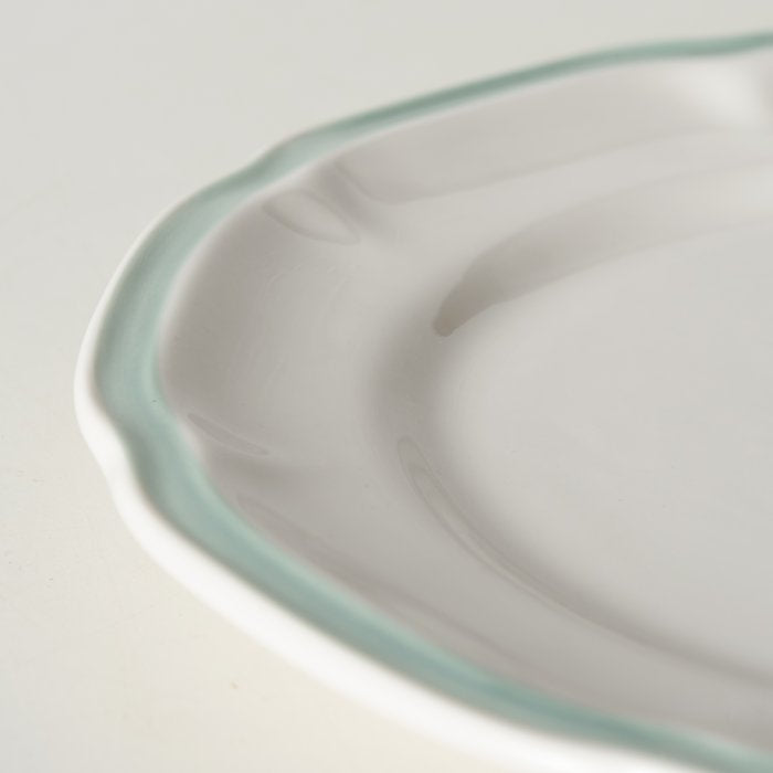 Turquoise rimmed Plate – 21 cm Set of 6