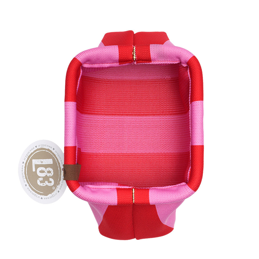 RED &amp; PINK Stripe Clutch Bag