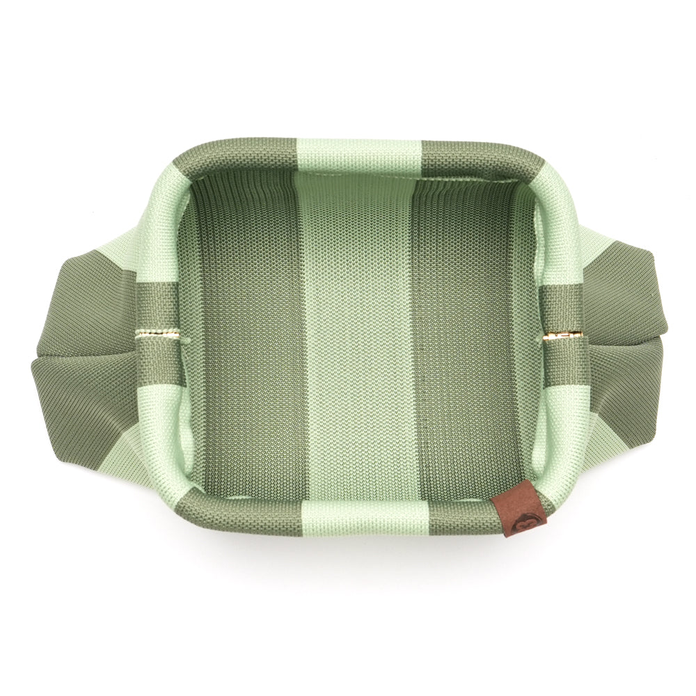 GREEN Stripe Clutch Bag