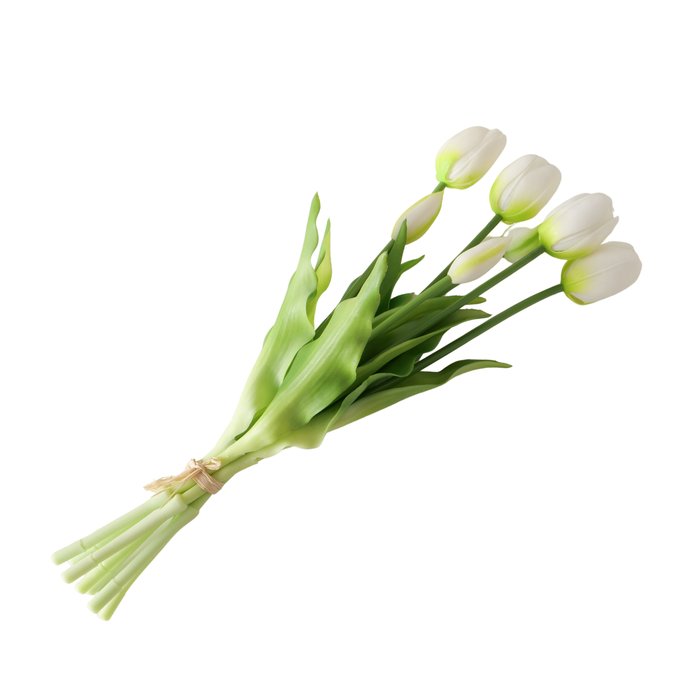 Faux White Tulip Stem