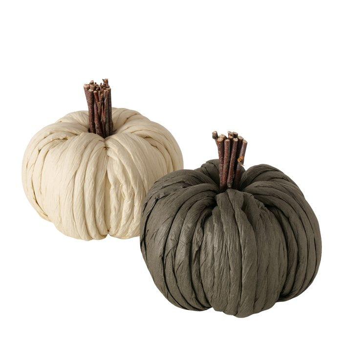 Set of 2 decorative Pumpkins