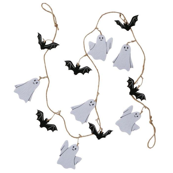 Ghost and Bat felt Garland--LNH Edit