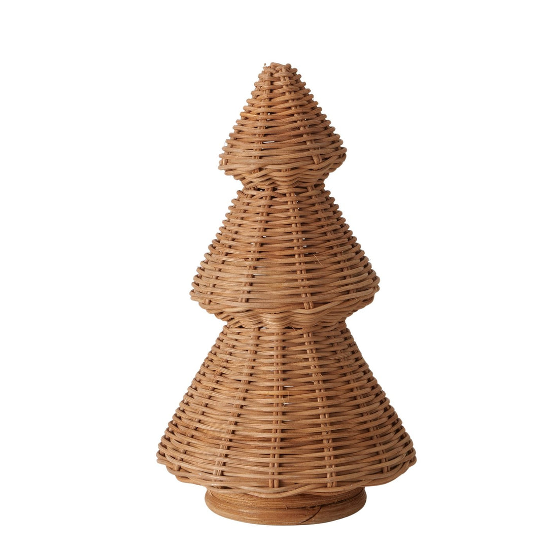 Handcrafted Rattan Christmas Tree – Natural, sold individually