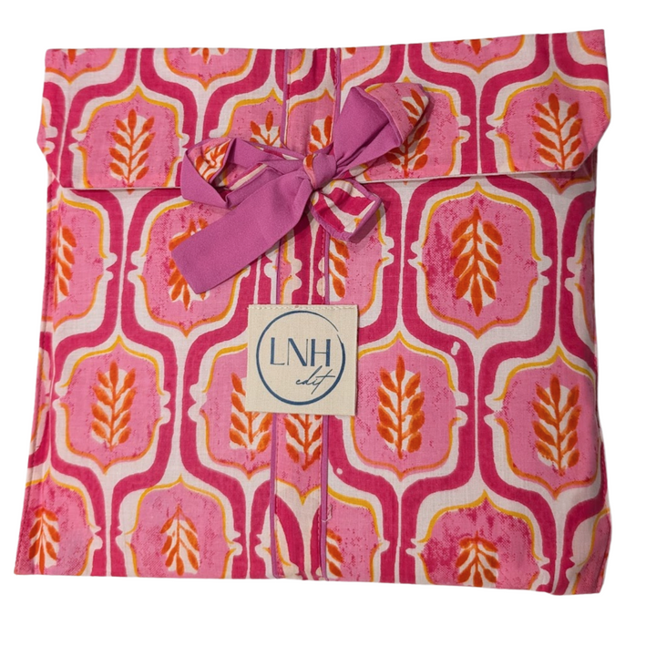 Ava Pink Pyjama Set, Long-Pyjamas-LNH Edit