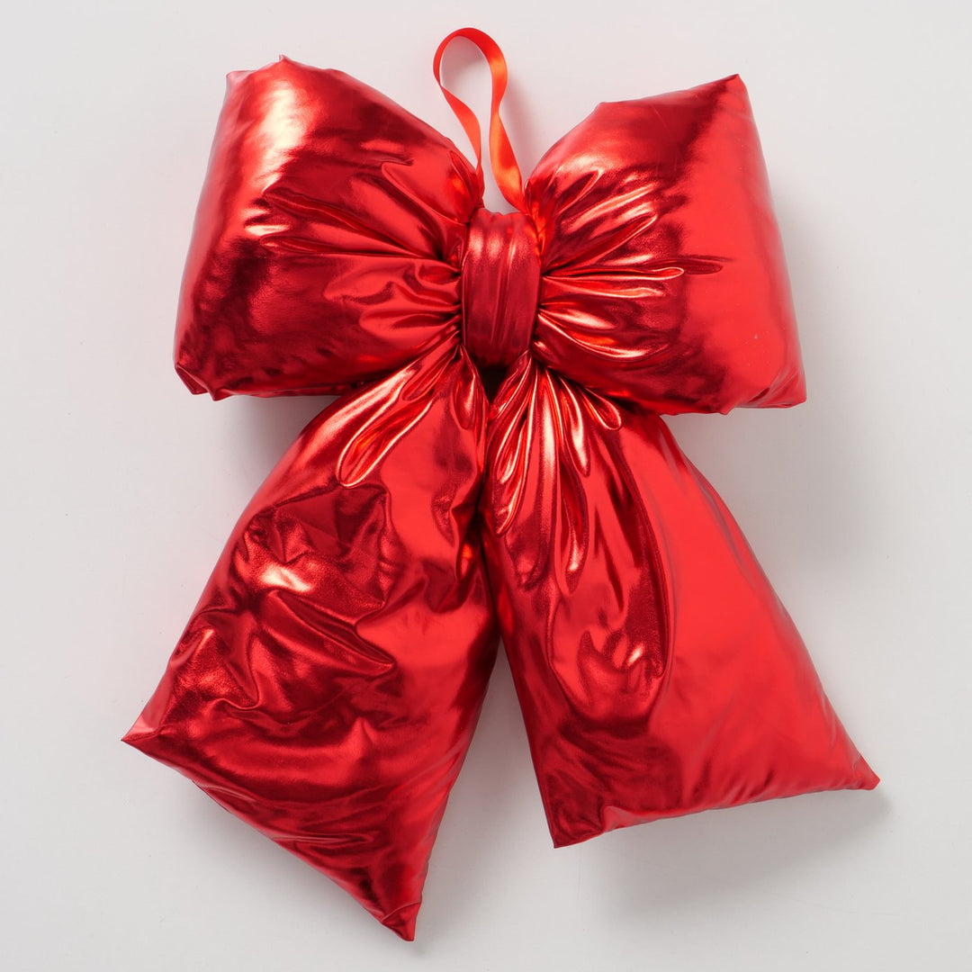 Large metallic red bow decoration from LNH Edit.