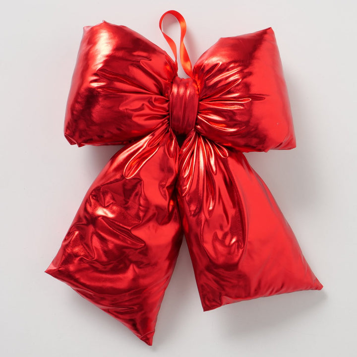 Large metallic red bow decoration from LNH Edit.
