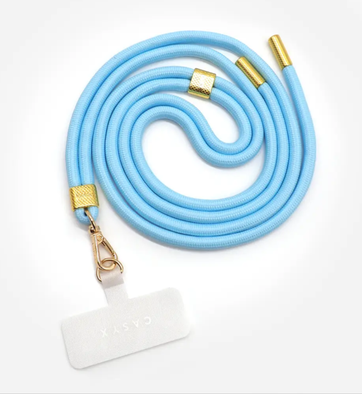 Blue Phone Cord with Universal Strap – Fits All Cases
