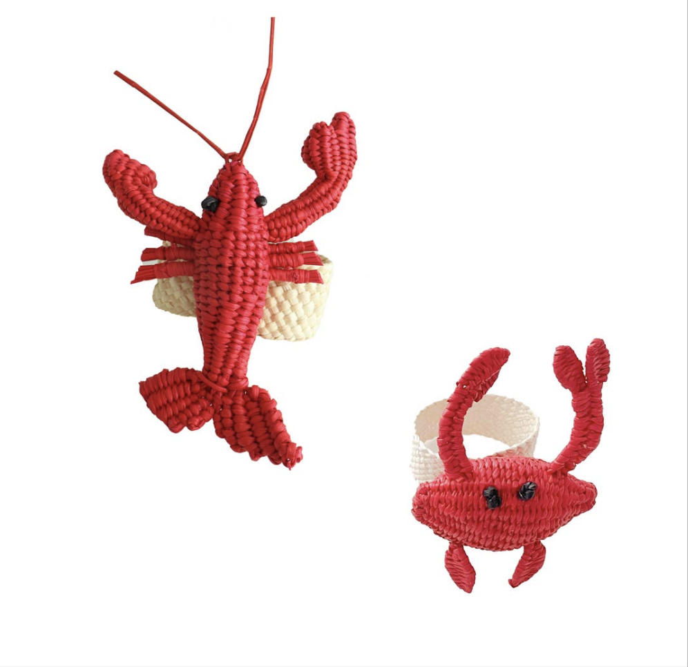 Crab Napkin Rings, Sold individually-Napkin Rings-LNH Edit