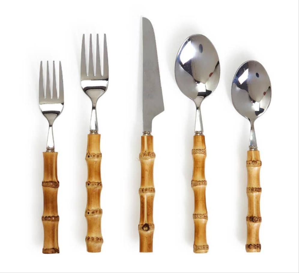 Bamboo Cutlery Set of 5 pieces-Cutlery Sets-LNH Edit