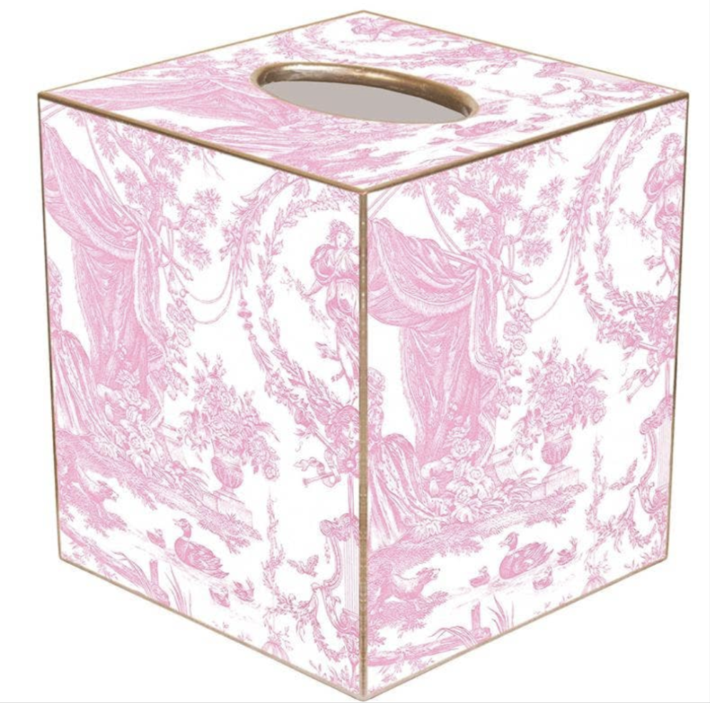 Pink Provincial Tissue Box Cover-Tissue Boxes-LNH Edit