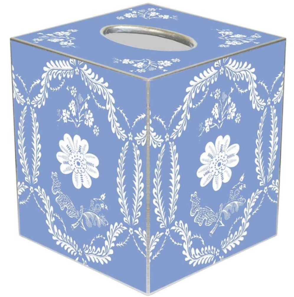 Blue Provincial Tissue Box Cover-Tissue Boxes-LNH Edit