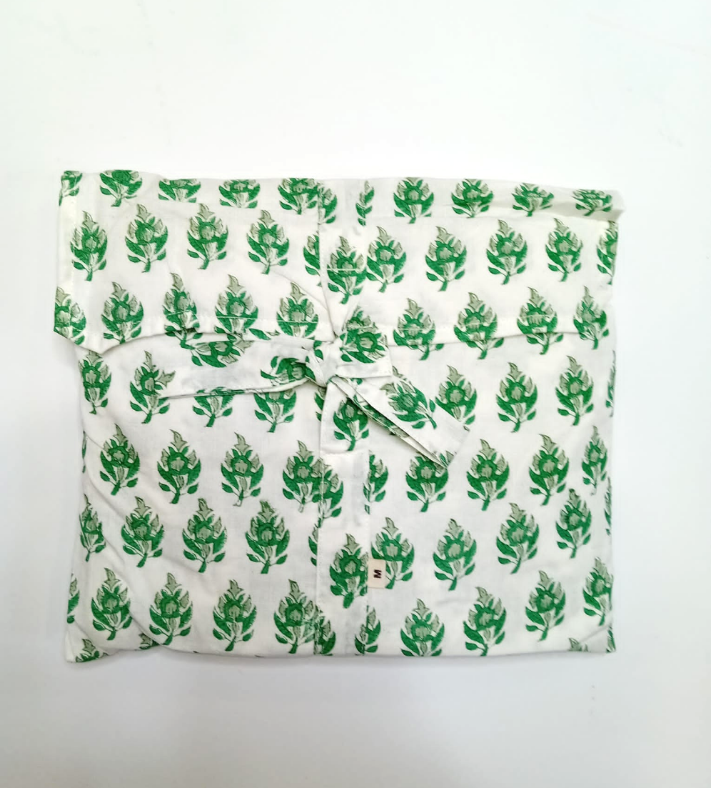 Short Hadley Green Print Pyjama Set-Pyjamas-LNH Edit