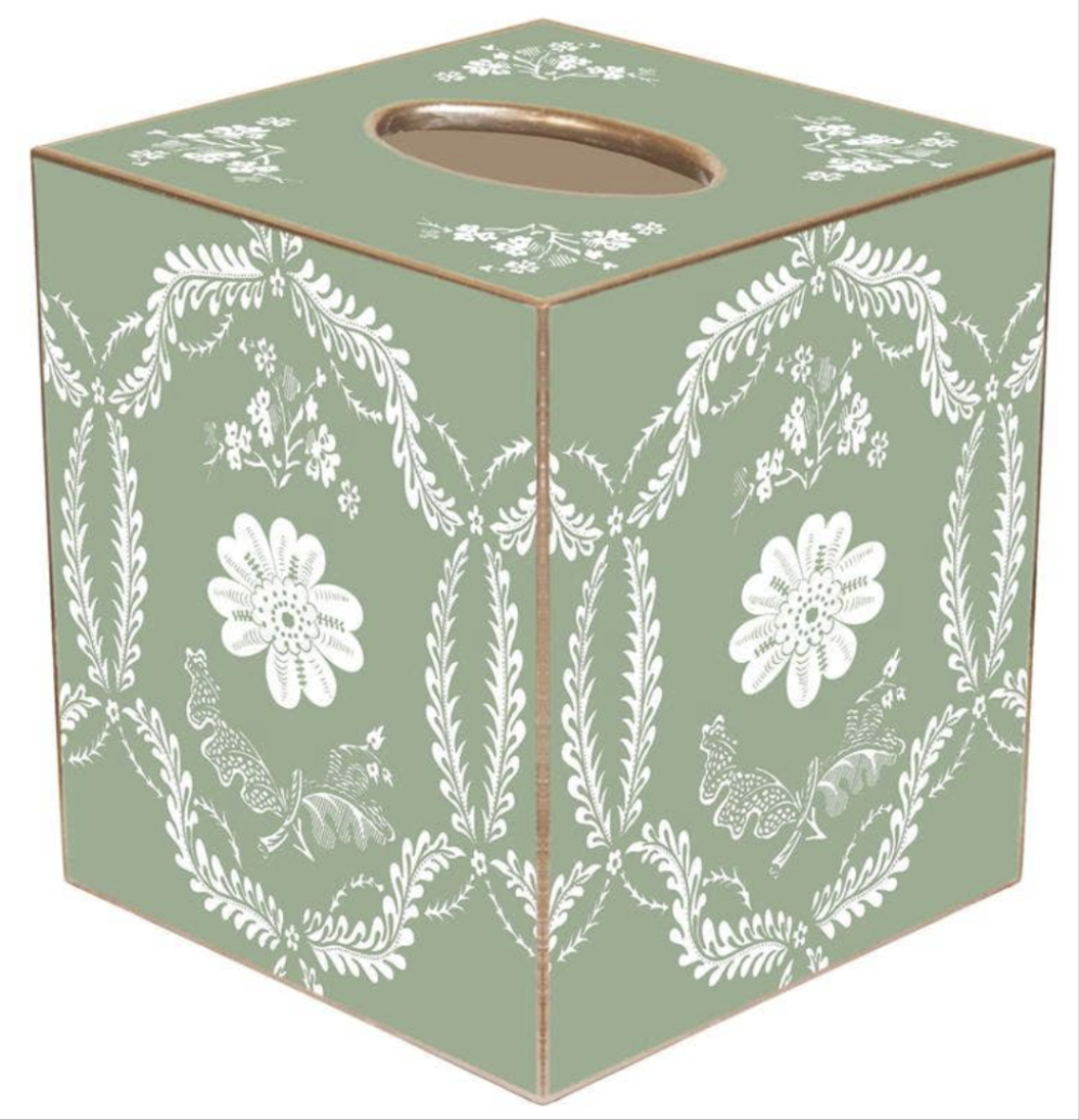 Sage Provincial Tissue Box Cover-Tissue Boxes-LNH Edit