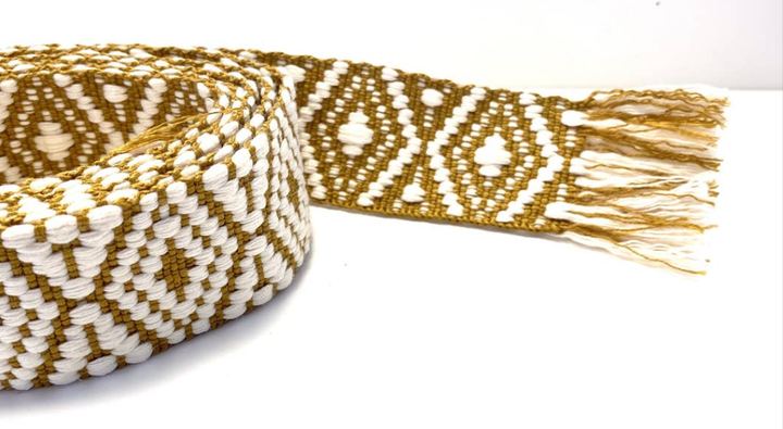 Ochre woven belt-Sashes-LNH Edit