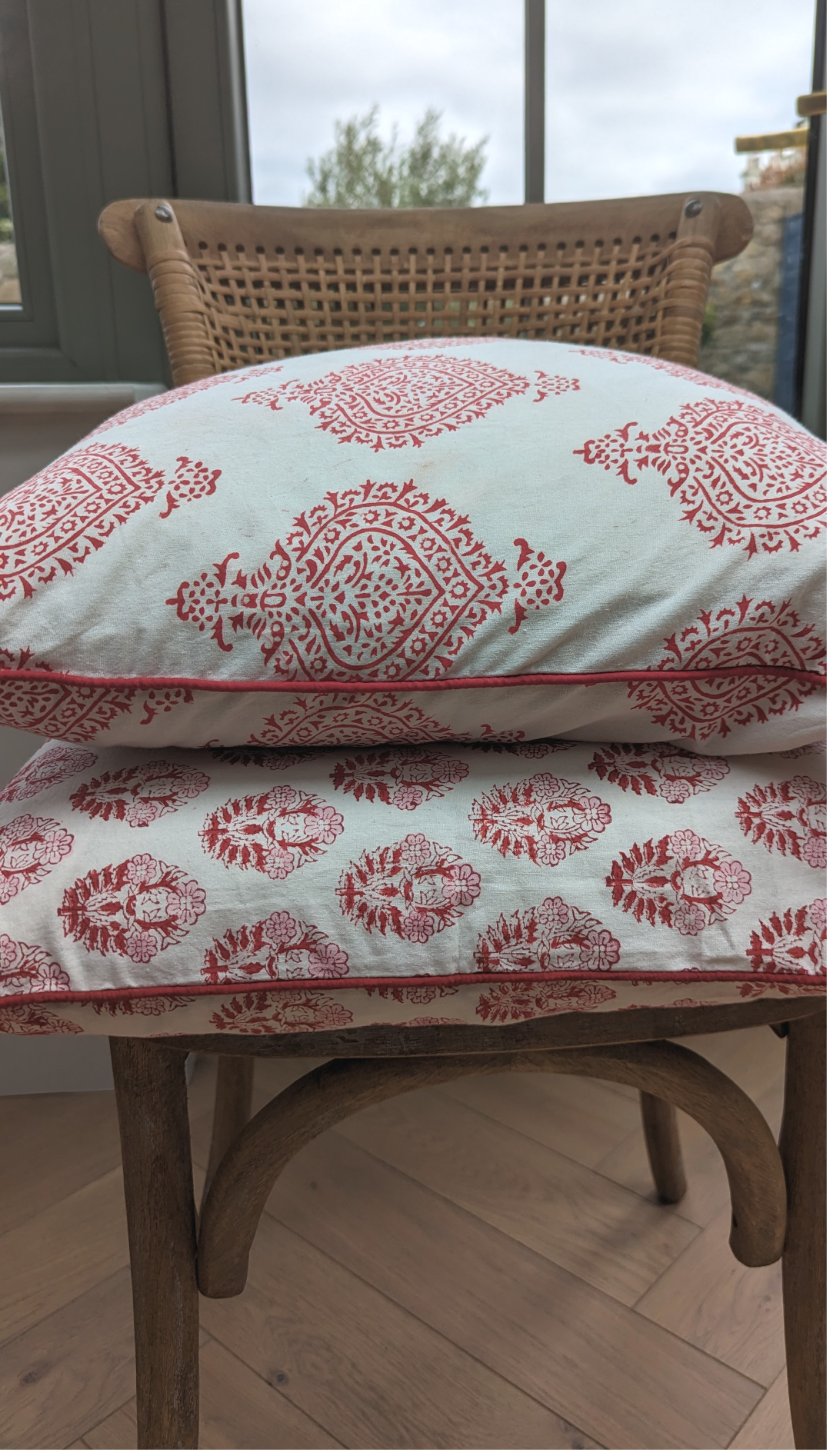 Pia Bright Pink Cushion Cover-Cushion Covers-LNH Edit