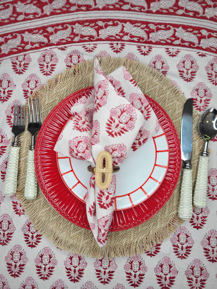 Alice Red Dinner Plate, Set of 6-Dinner Plates-LNH Edit