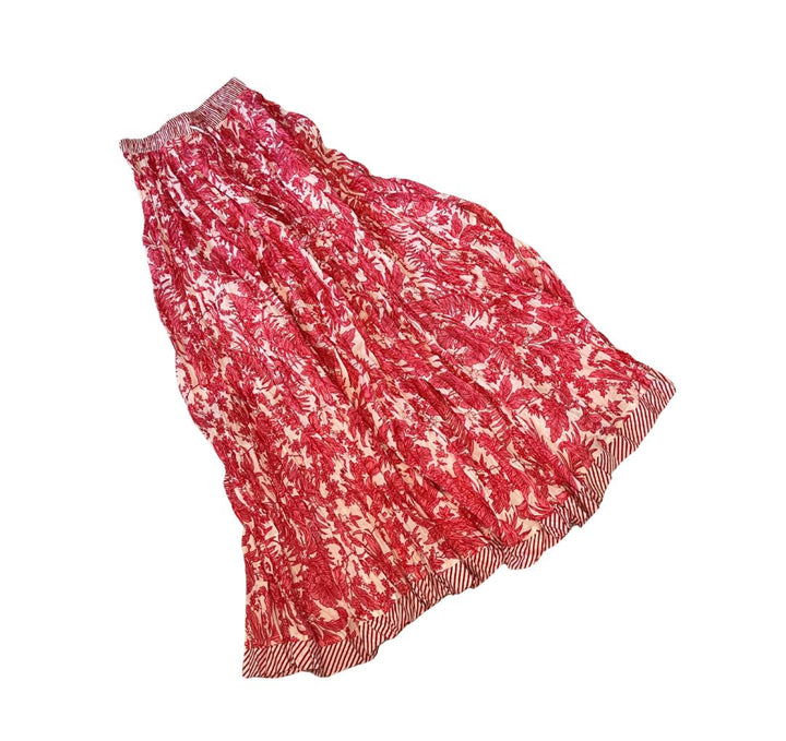 Lucca Crinkle Full Pink Skirt-Skirts-LNH Edit
