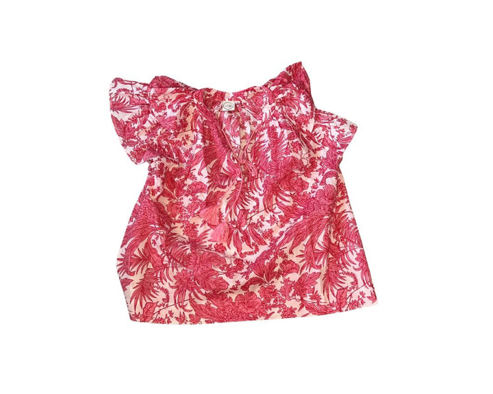 Palermo Frill Pink Top-Shirts & Tops-LNH Edit
